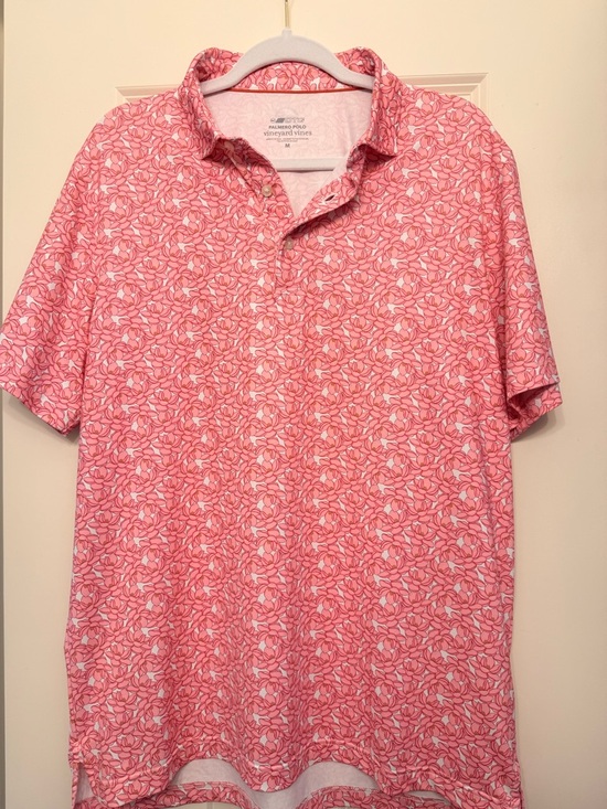 Vineyard Vines Other - Vineyard Vines OTG Palmero Polo Shirt Pink Floral Size Medium NWOT
